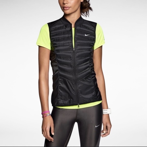 Nike Down Fill Sleeveless Full Zip Running Vest - Picture 1 of 4